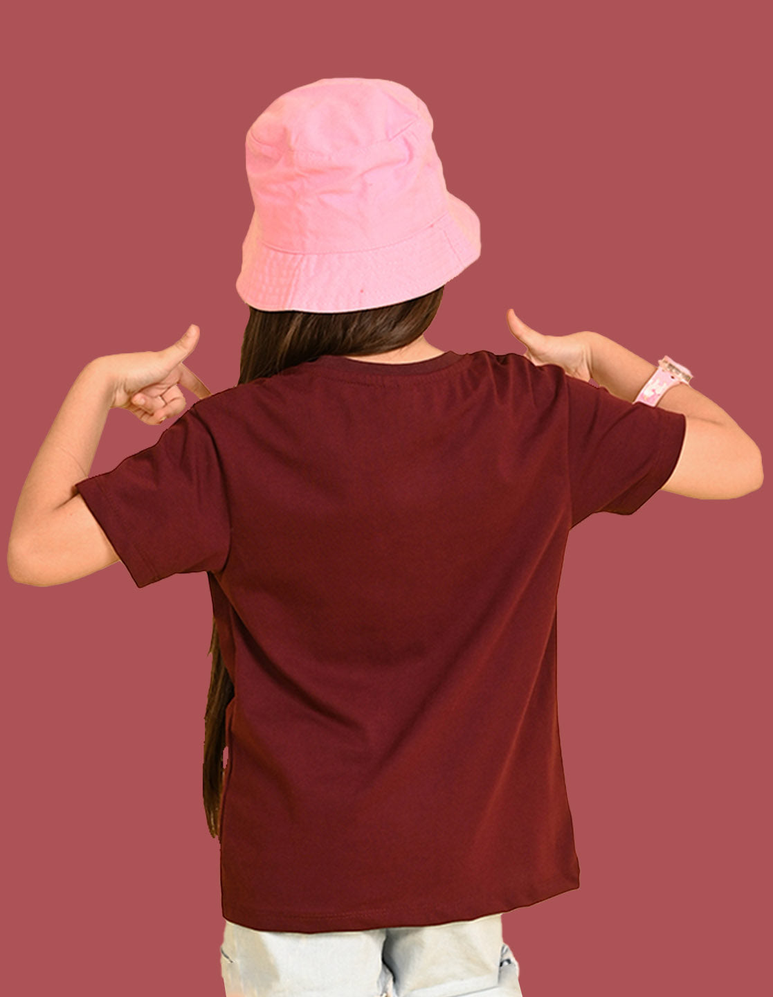 Nusyl Girls Wine You Are Magic Text Printed  Short sleeve Cotton Blend Oversized T-shirts