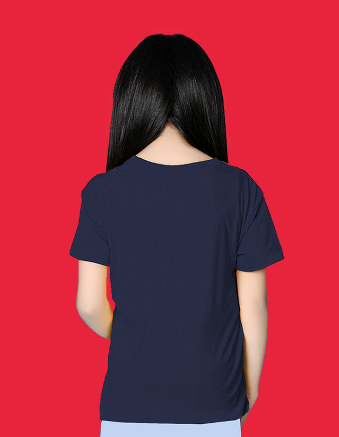 Nusyl Girls Navy Blue You Are Magic Text Printed  Short sleeve Cotton Blend Oversized T-shirts