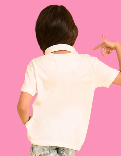 Nusyl Girls White Skate & girl Power text Printed  Short sleeve Cotton Blend Oversized T-shirts