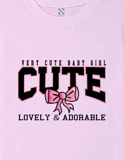 Nusyl Girls Lilac Lovely & adorable Text Printed  Short sleeve Cotton Blend Oversized T-shirts