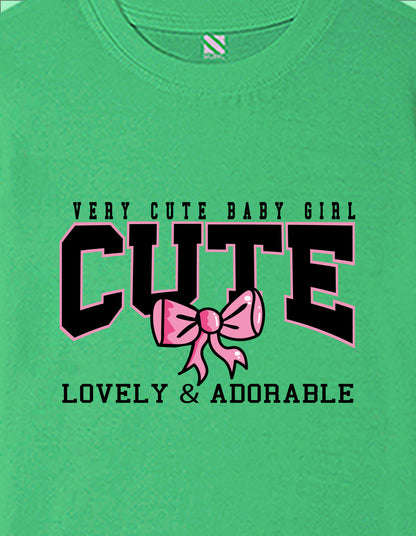 Nusyl Girls Green Lovely & adorable Text Printed  Short sleeve Cotton Blend Oversized T-shirts