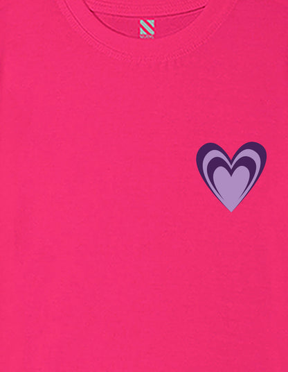 Nusyl Girls Hot Pink Awesome Girl Text Printed  Short sleeve Cotton Blend Oversized T-shirts