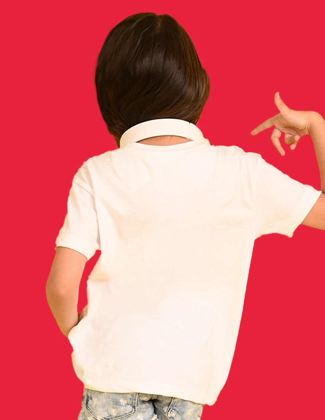 Nusyl Girls White Lazy Text  Printed  Short sleeve Cotton Blend Oversized T-shirts