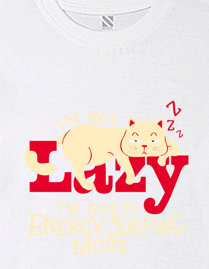 Nusyl Girls White Lazy Text  Printed  Short sleeve Cotton Blend Oversized T-shirts