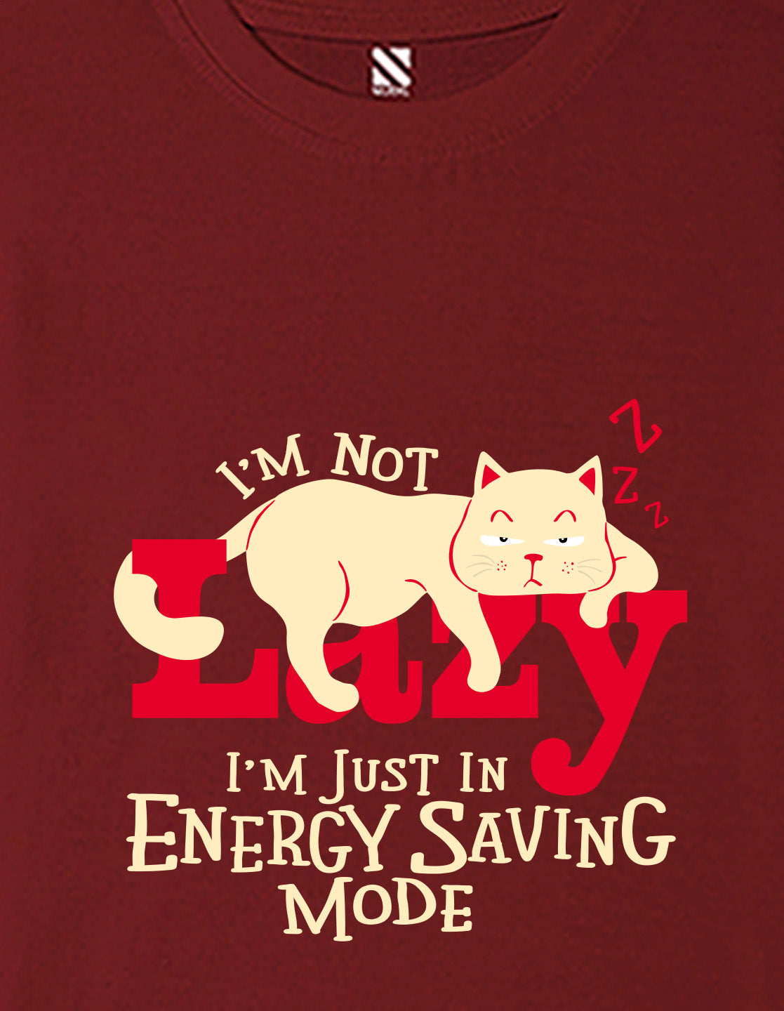 Nusyl Girls Wine Lazy Text  Printed  Short sleeve Cotton Blend Oversized T-shirts