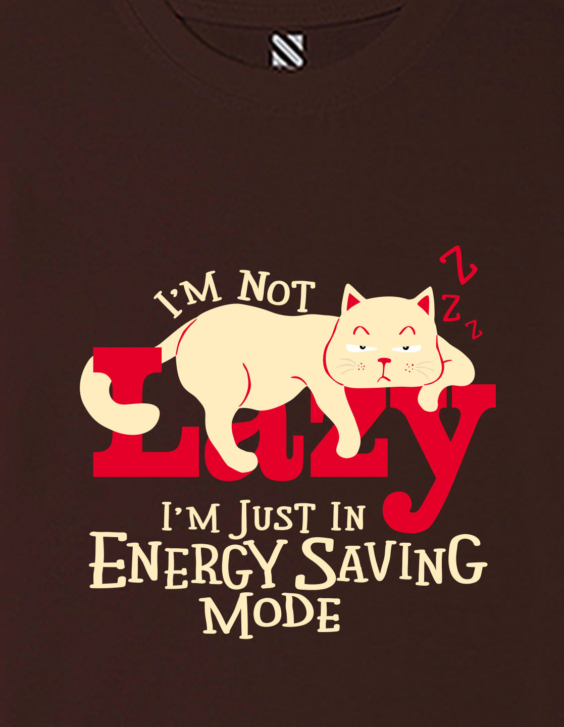 Nusyl Girls Brown Lazy Text  Printed  Short sleeve Cotton Blend Oversized T-shirts