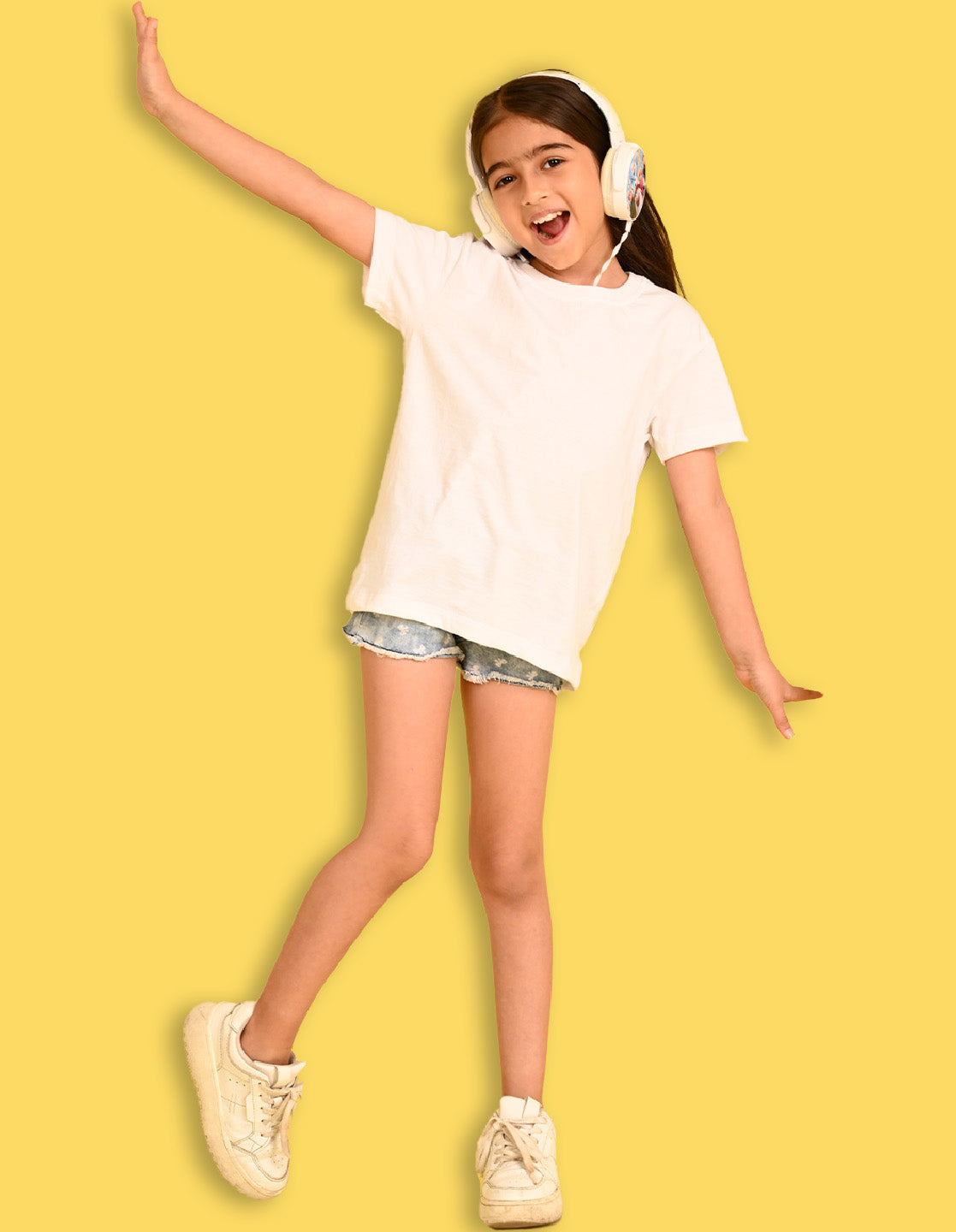 NUSYL Girls Solid Cotton Blend Round Neck Oversized T-Shirt - Pack of 2