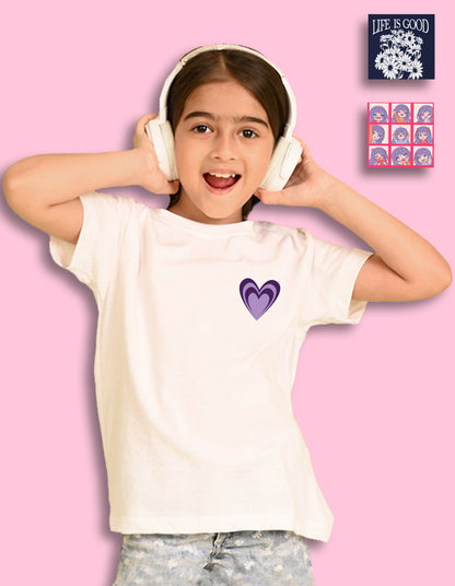 NUSYL Girls Graphic & Text Printed Cotton Blend Round Neck Oversized T-Shirt - Pack of 3