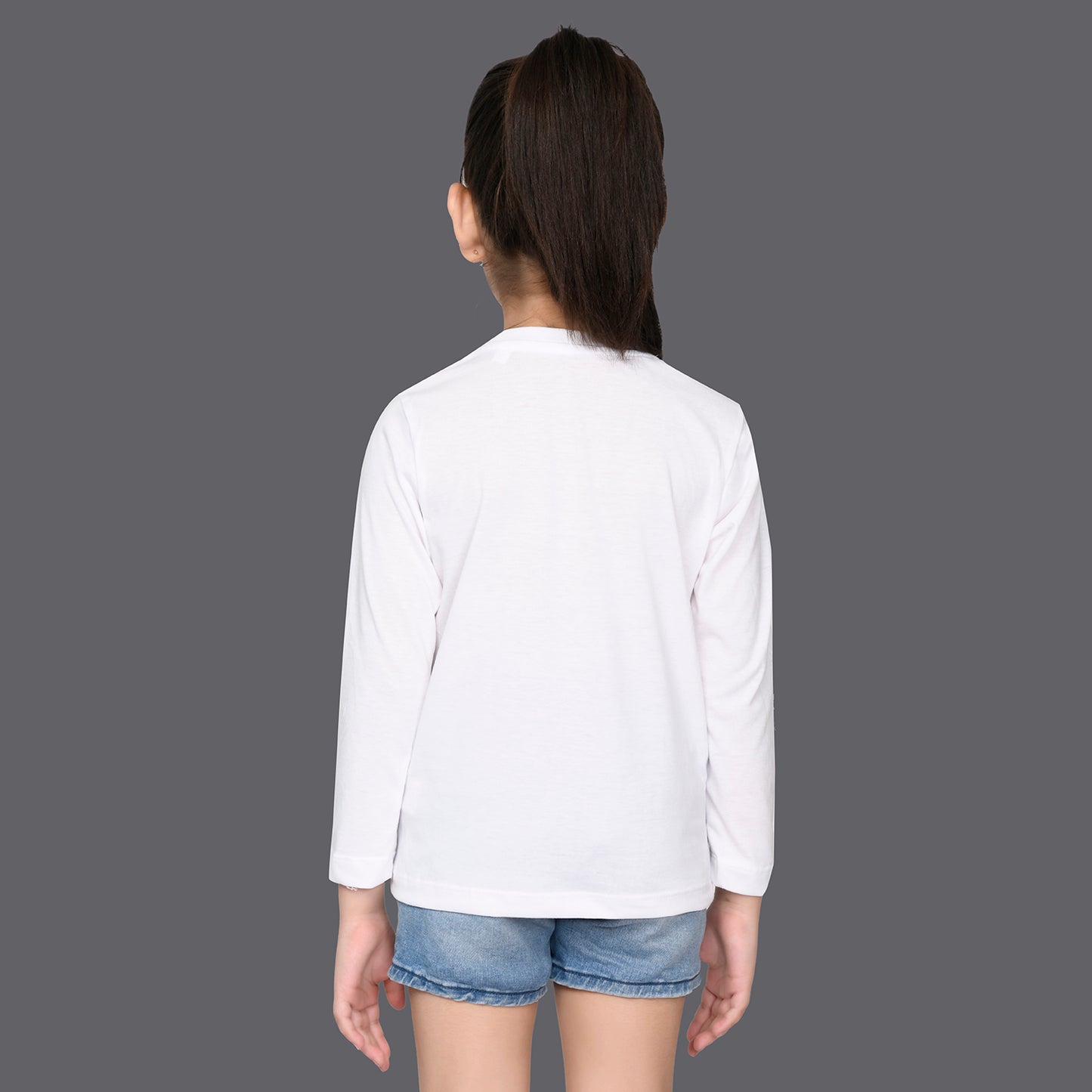 Nusyl Girls White Travel Mood Text Printed Full sleeve T-Shirt
