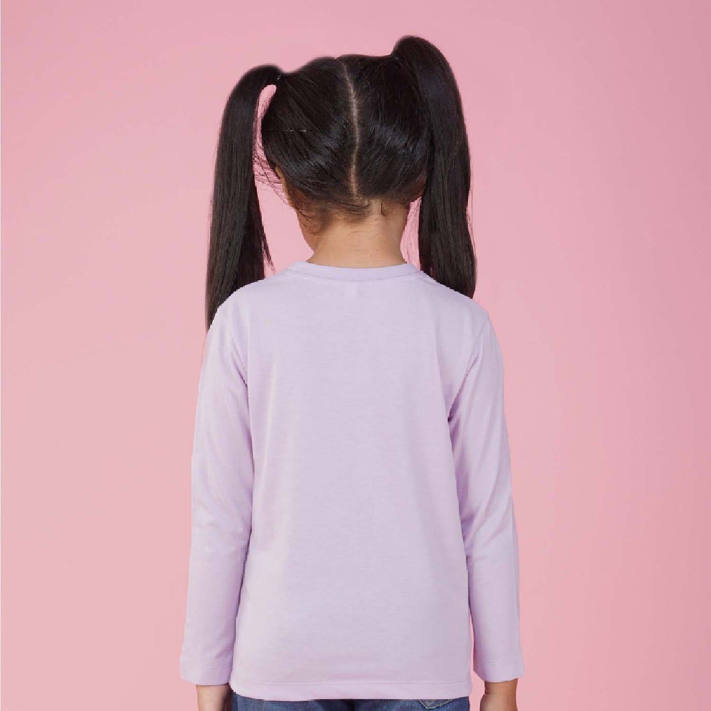 Nusyl Girls Lilac Travel Mood Text Printed Full sleeve T-Shirt