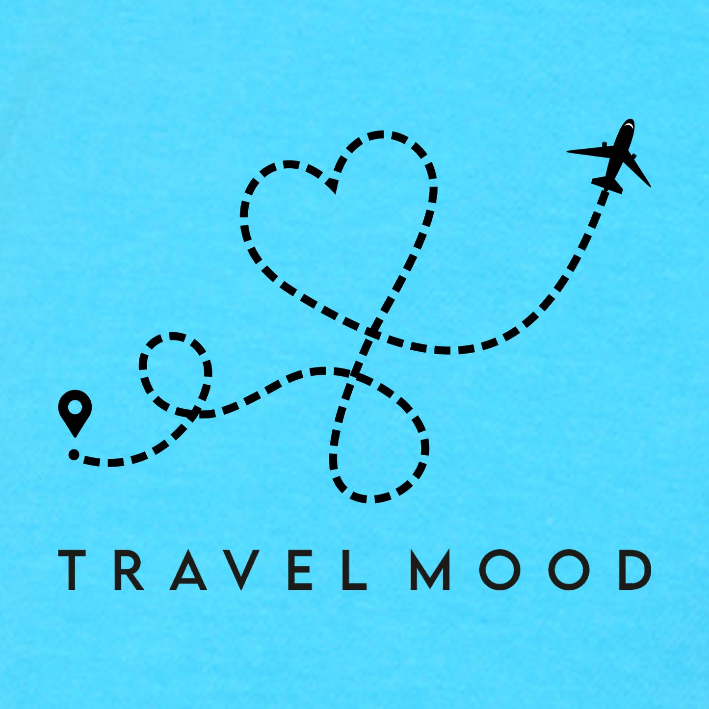 Nusyl Girls Sky blue Travel Mood Text Printed Full sleeve T-Shirt