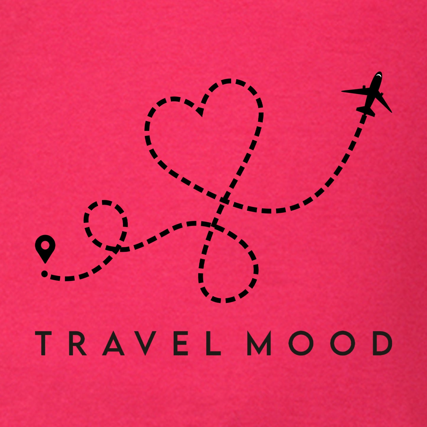 Nusyl Girls Hot Pink Travel Mood Text Printed Full sleeve T-Shirt