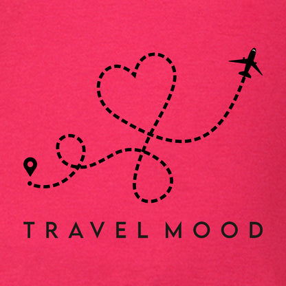 Nusyl Girls Hot Pink Travel Mood Text Printed Full sleeve T-Shirt