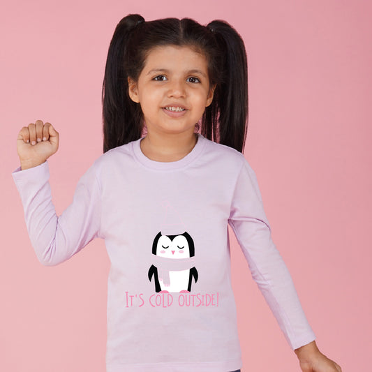 Nusyl Girls Purple Animals Printed T-Shirt