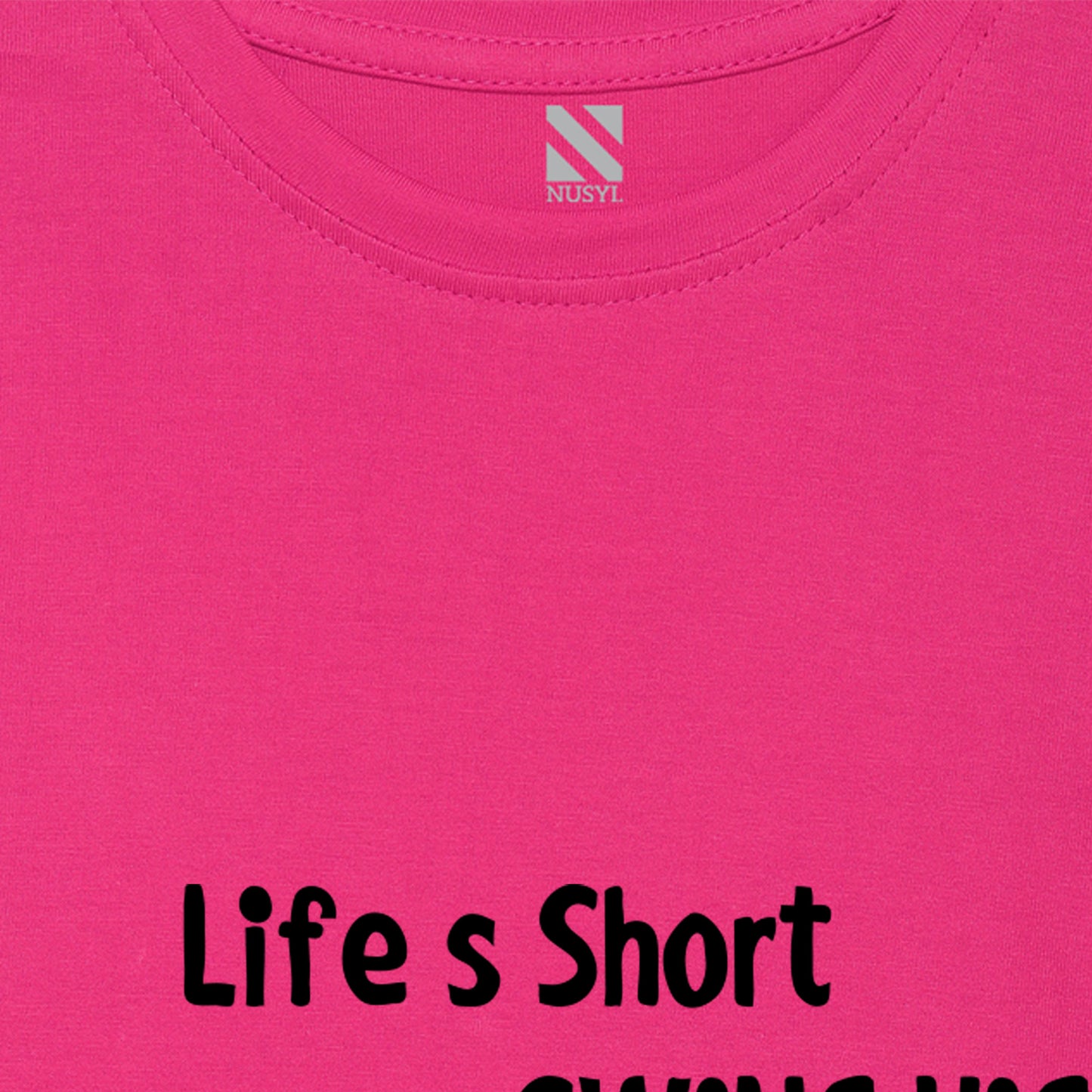 Hot Pink Cartoon Printed Girls T-shirt
