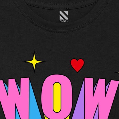 Black TextBlack Printed Girls T-shirt