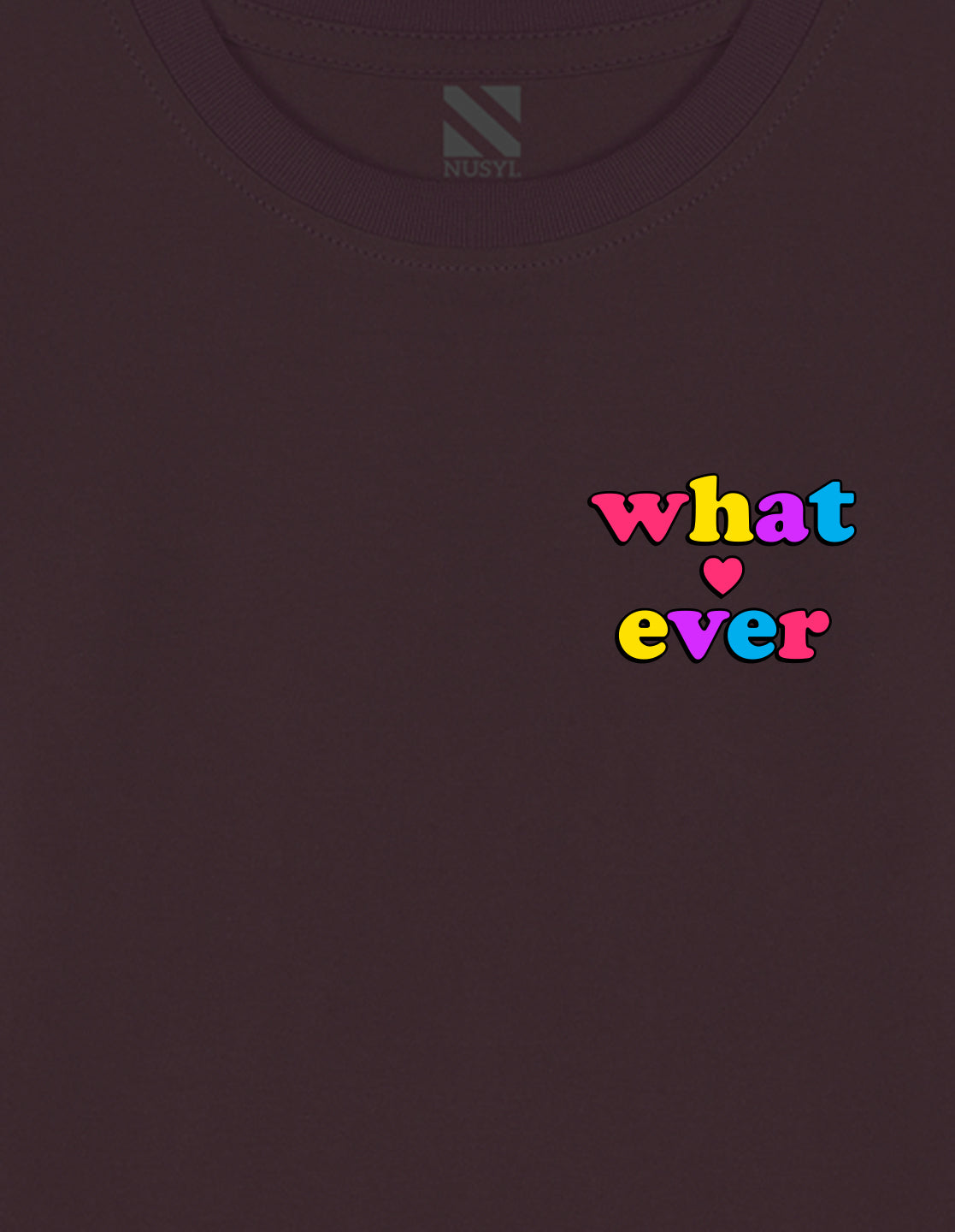 NUSYL Cotton blend full sleeves Whatever text Printed Tee-Brown
