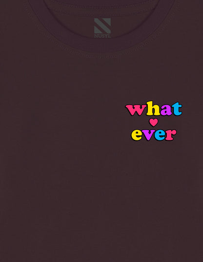 NUSYL Cotton blend full sleeves Whatever text Printed Tee-Brown