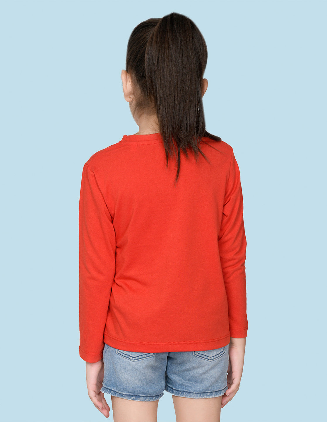NUSYL Cotton blend full sleeves Magic text Printed Tee-Red
