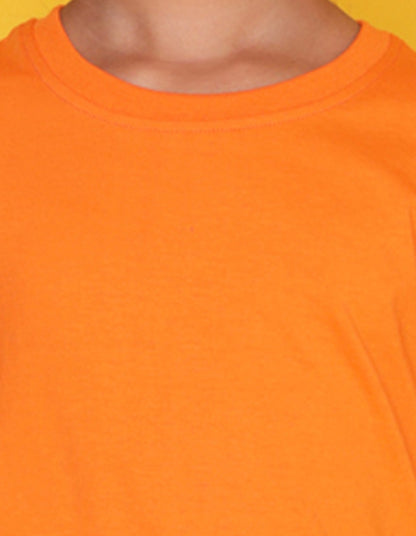 Nusyl Girls Orange Pretty Girl  Printed Half Sleeves T-Shirt