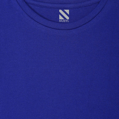 NUSYL Girls Half Sleeves Royal blue Teddy bear printed T-shirt