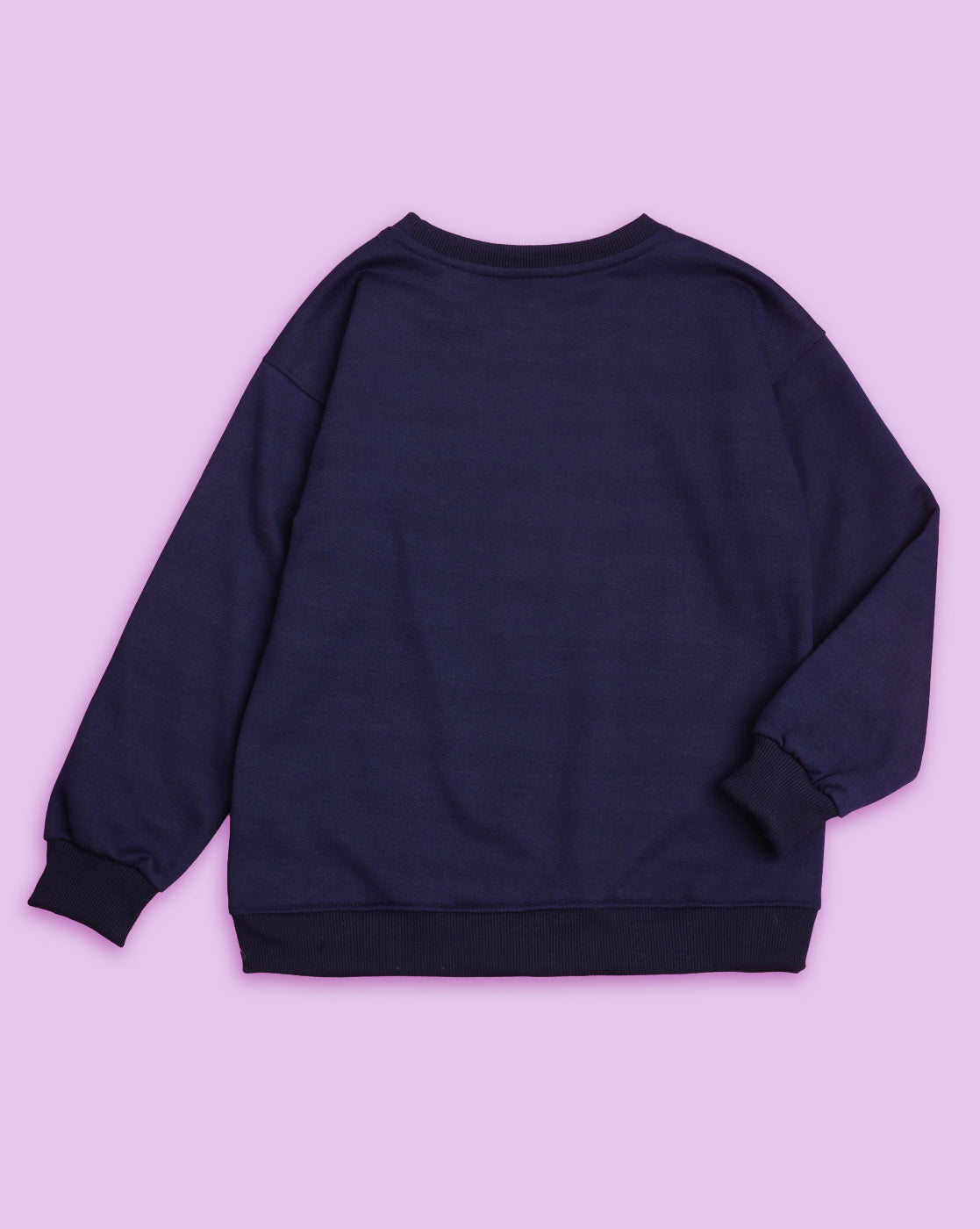 Nusyl Unisex Navy Blue Astronaut Printed Round Neck Sweatshirts