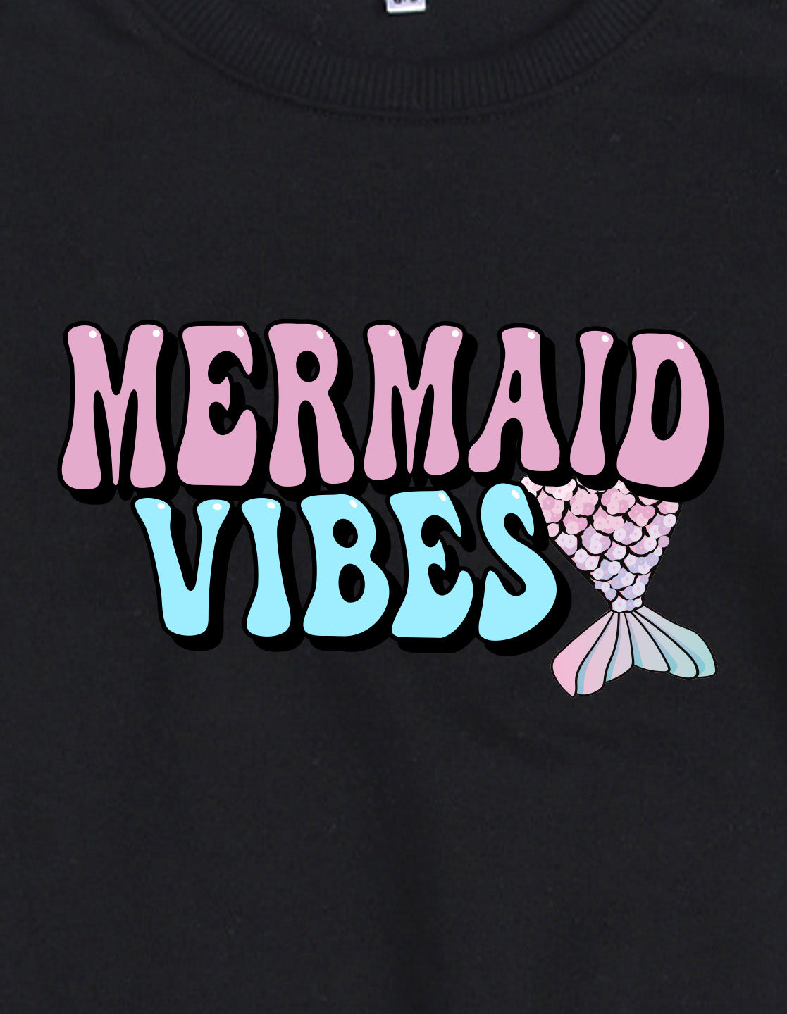 Nusyl Girl's Black Cute girl & kawaii Text Printed Round Neck Oversized Sweatshirt