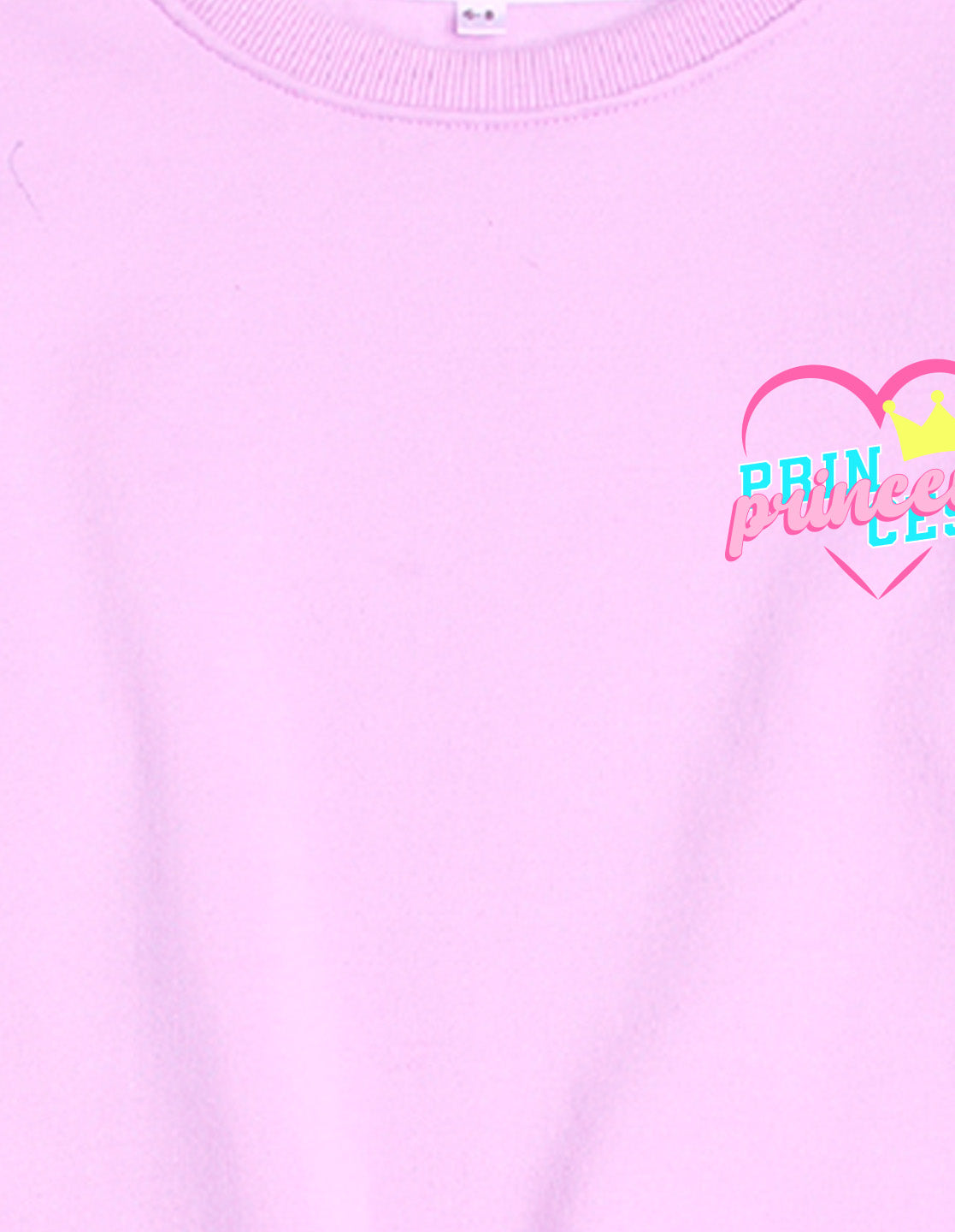 Nusyl Girl's Lilac Princess Text Printed Round Neck Oversized Sweatshirt