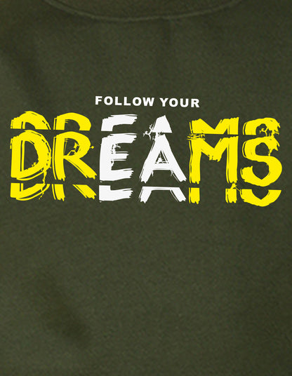 NUSYL Boy's Olive Dreams text Printed Oversized Round neck Sweatshirt