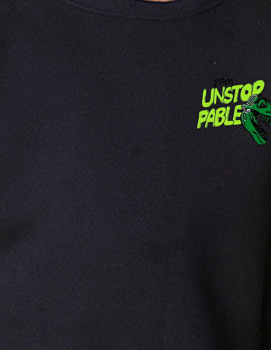 NUSYL Boy's Navy Blue Unstoppable text Printed Oversized Round neck Sweatshirt