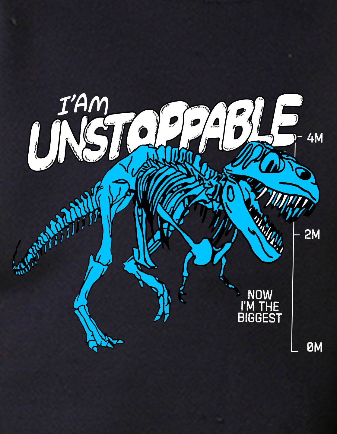 NUSYL Boy's Navy Blue I am unstoppable Printed Oversized Round neck Sweatshirt