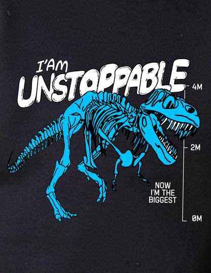 NUSYL Boy's Navy Blue I am unstoppable Printed Oversized Round neck Sweatshirt
