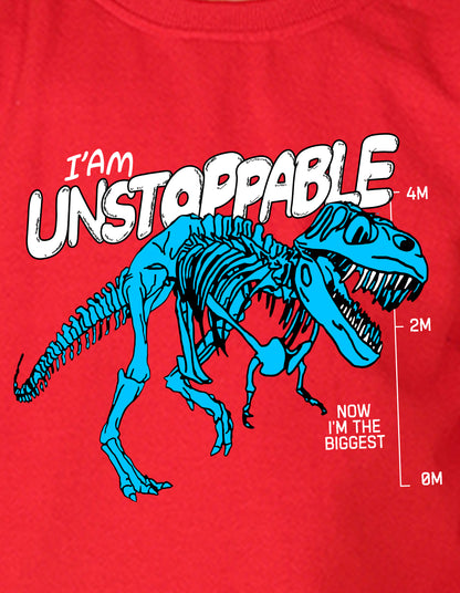 NUSYL Boy's Red I am unstoppable Printed Oversized Round neck Sweatshirt