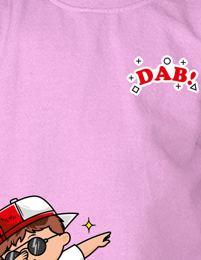 NUSYL Boy's Lilac Dab! text Printed Oversized Round neck Sweatshirt