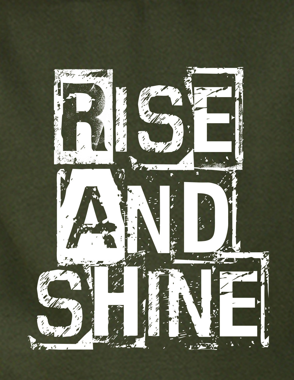 NUSYL Boy's Olive Rise and shine text Printed Oversized Round neck Sweatshirt