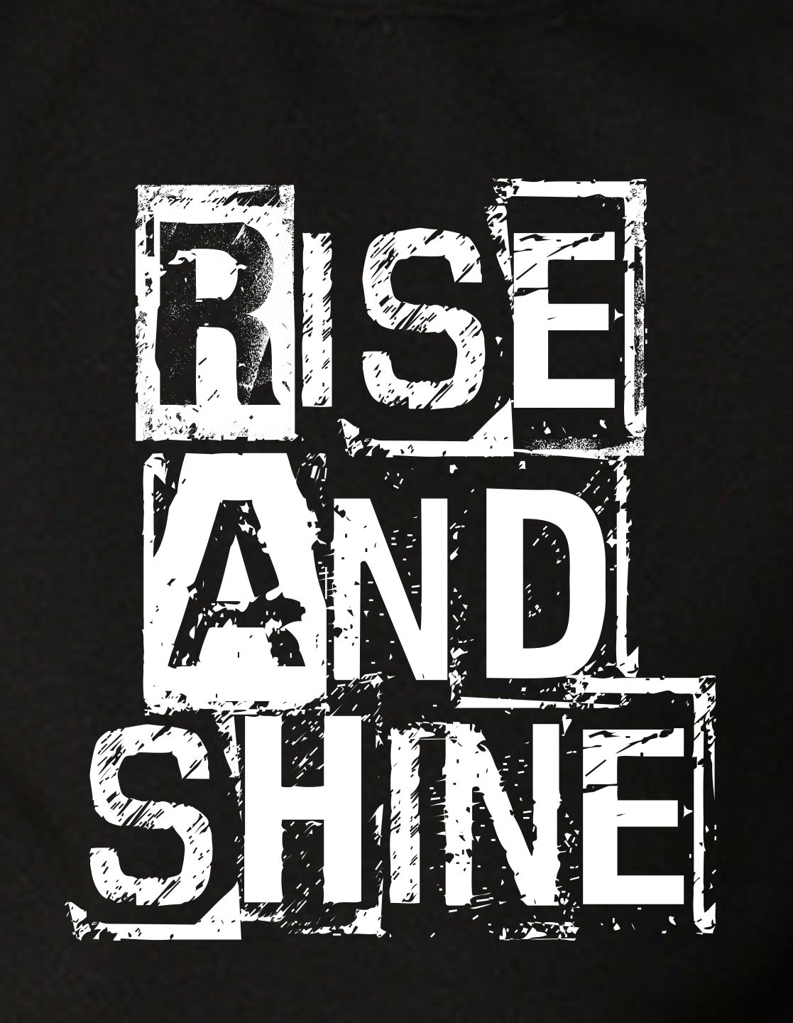 NUSYL Boy's Black Rise and shine text Printed Oversized Round neck Sweatshirt