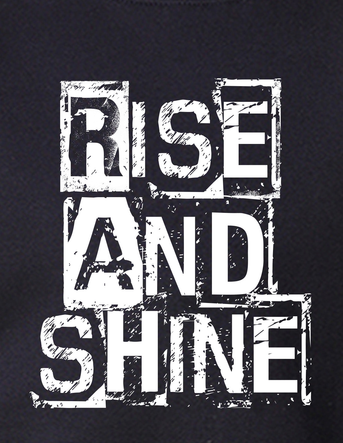 NUSYL Boy's Navy Blue Rise and shine text Printed Oversized Round neck Sweatshirt