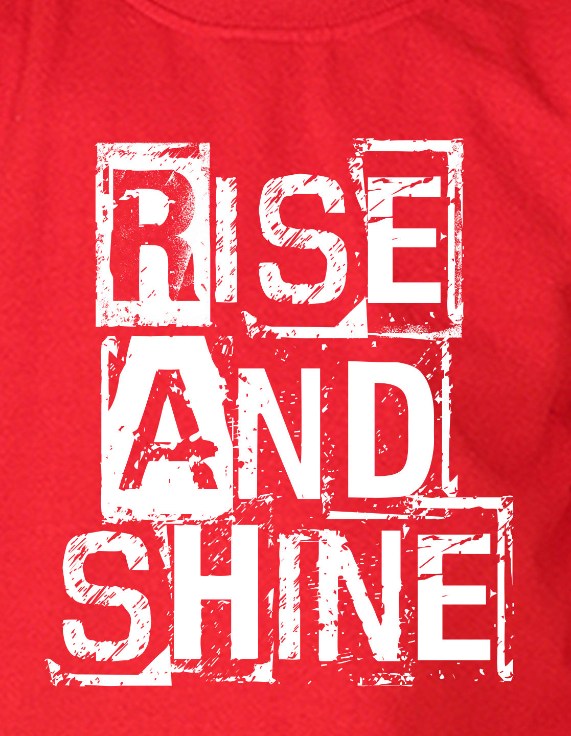 NUSYL Boy's Red Rise and shine text Printed Oversized Round neck Sweatshirt