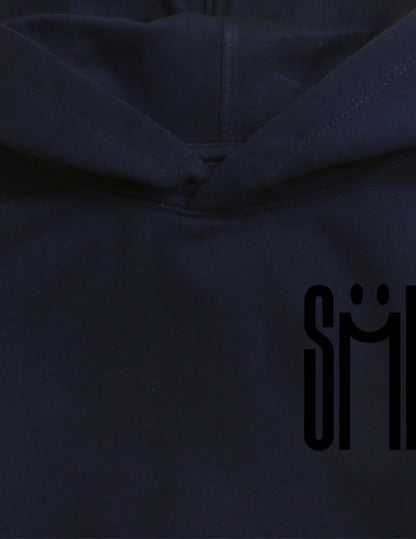 Navy Blue Printed Sweatshirt For Kids