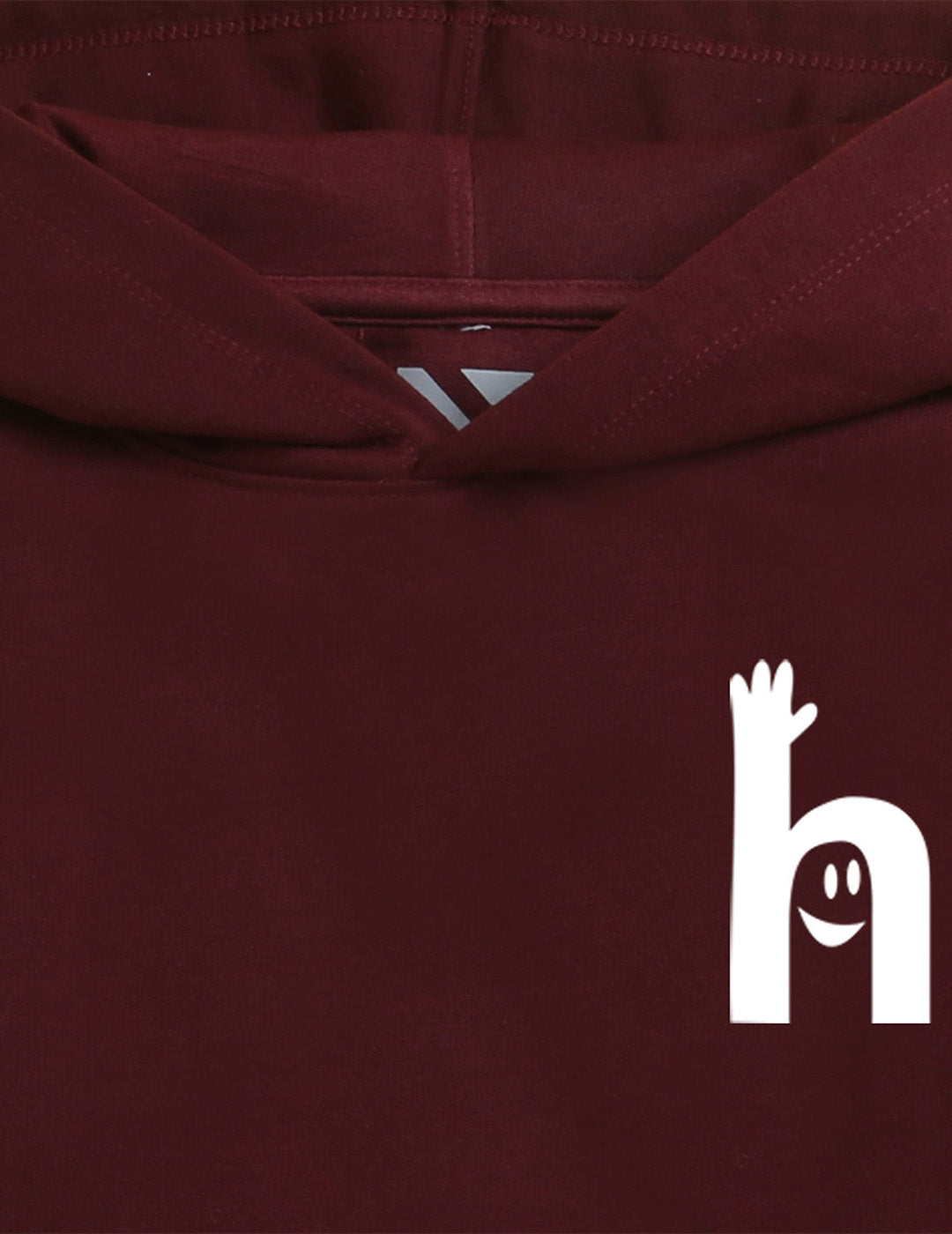 Burgandy Printed Sweatshirt For Kids