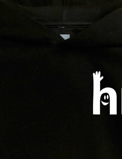 Black Printed Sweatshirt For Kids