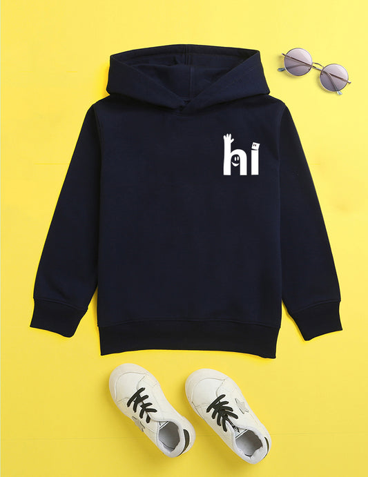 Navy Printed Sweatshirt For Kids