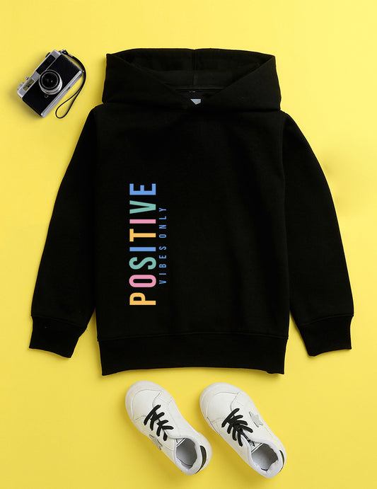 Black Printed Sweatshirt For Kids
