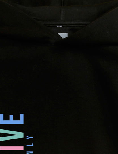 Black Printed Sweatshirt For Kids