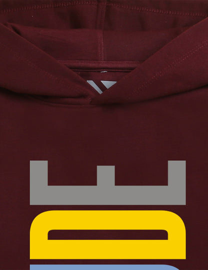 Burgandy Printed Sweatshirt For Kids