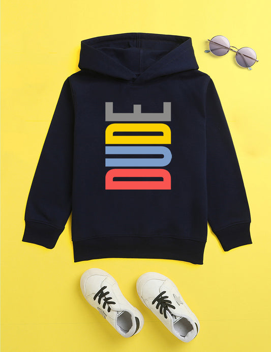 Navy Printed Sweatshirt For Kids