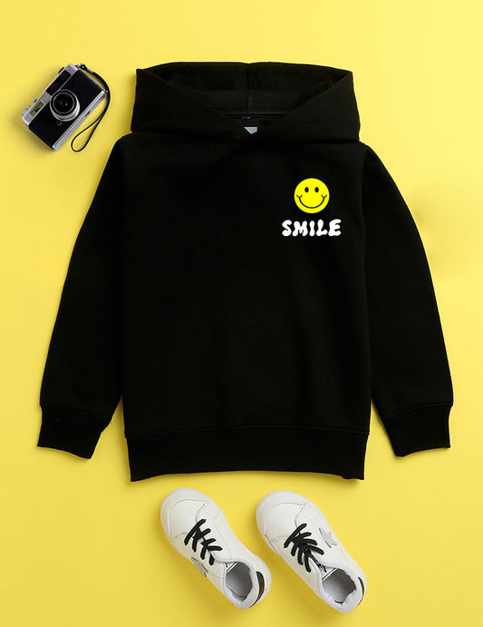 Black Printed Sweatshirt For Kids