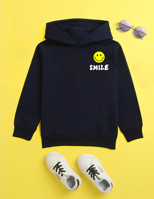 Navy Printed Sweatshirt For Kids