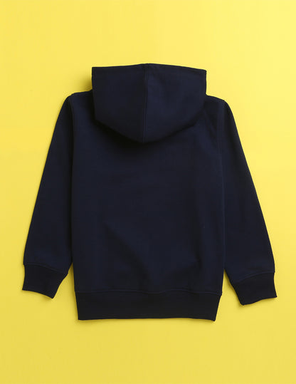 Navy Printed Sweatshirt For Kids