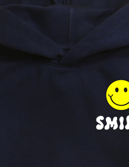 Navy Printed Sweatshirt For Kids